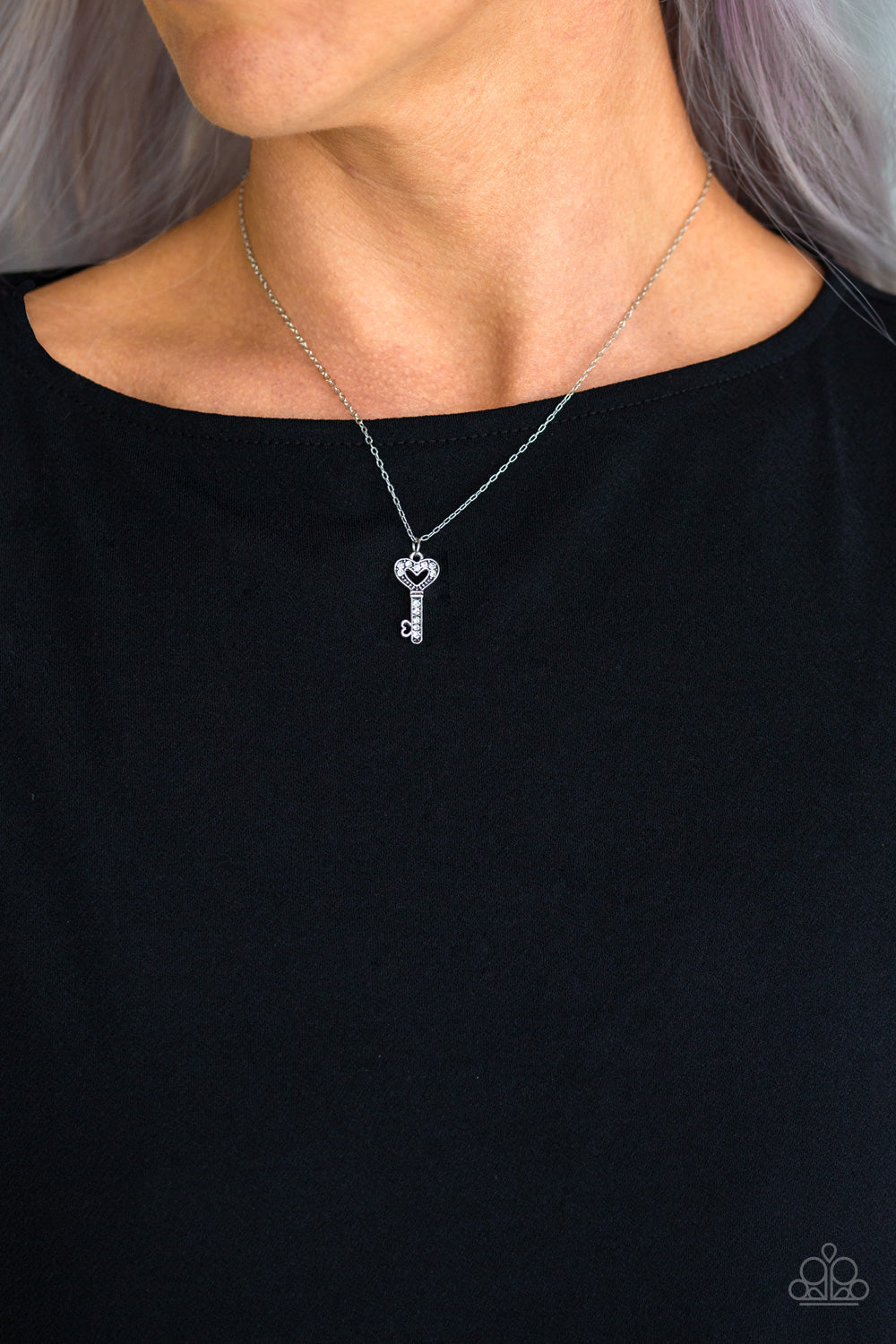 Paparazzi ~ Lock Up Your Valuables - White Necklace