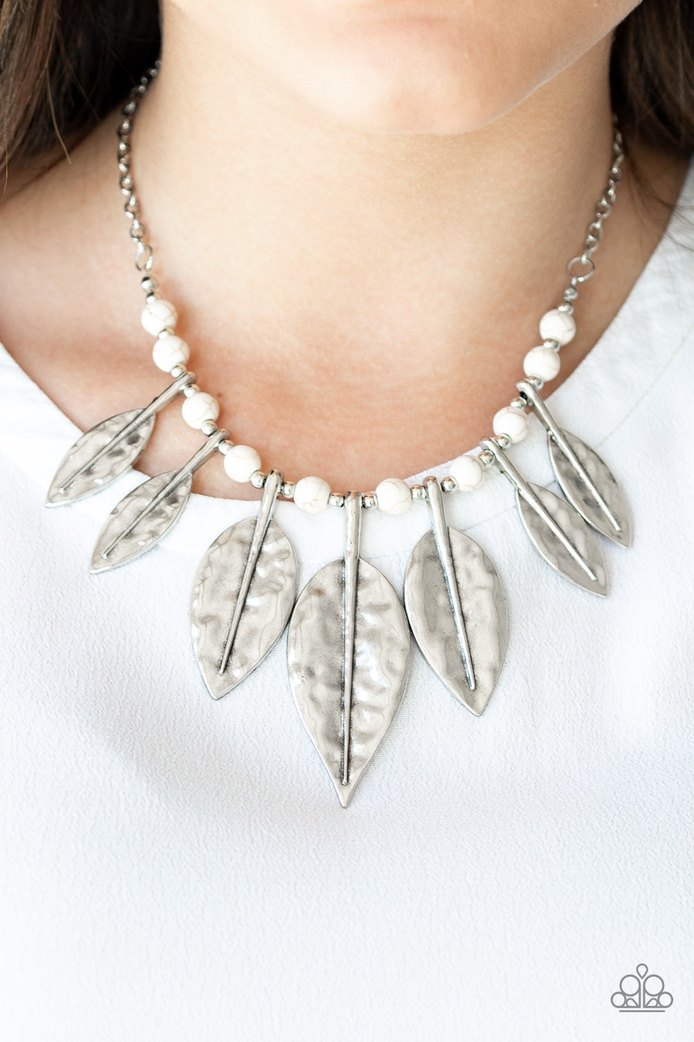 Paparazzi ~ Highland Harvester - White Necklace