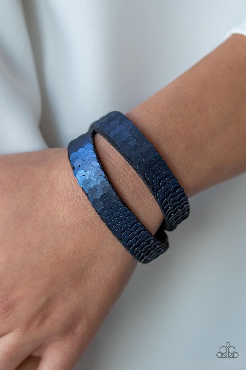 Paparazzi ~ Under The SEQUINS - Blue Bracelet