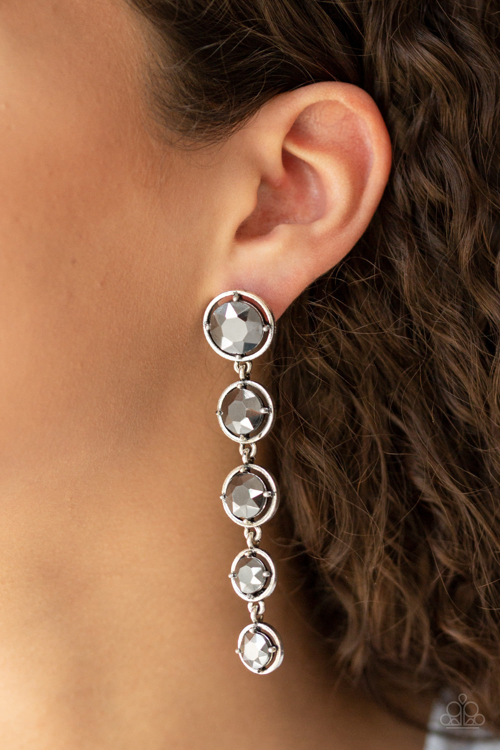 Paparazzi ~ Drippin In Starlight - Silver Post Earrings