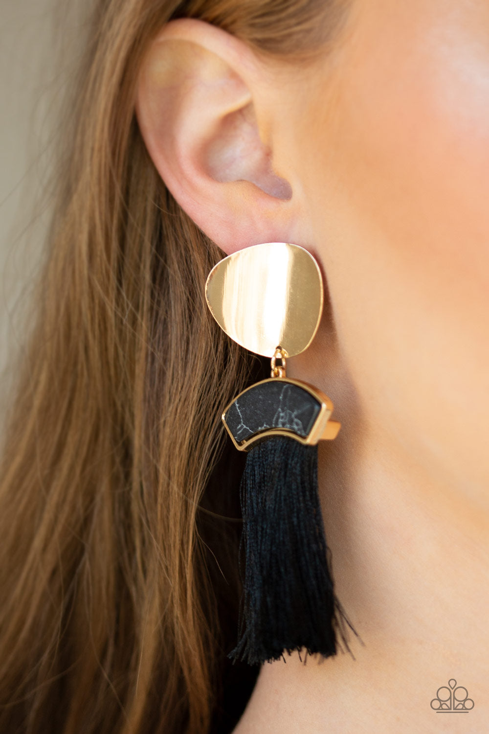 Paparazzi ~ Insta Inca - Gold Post Earrings