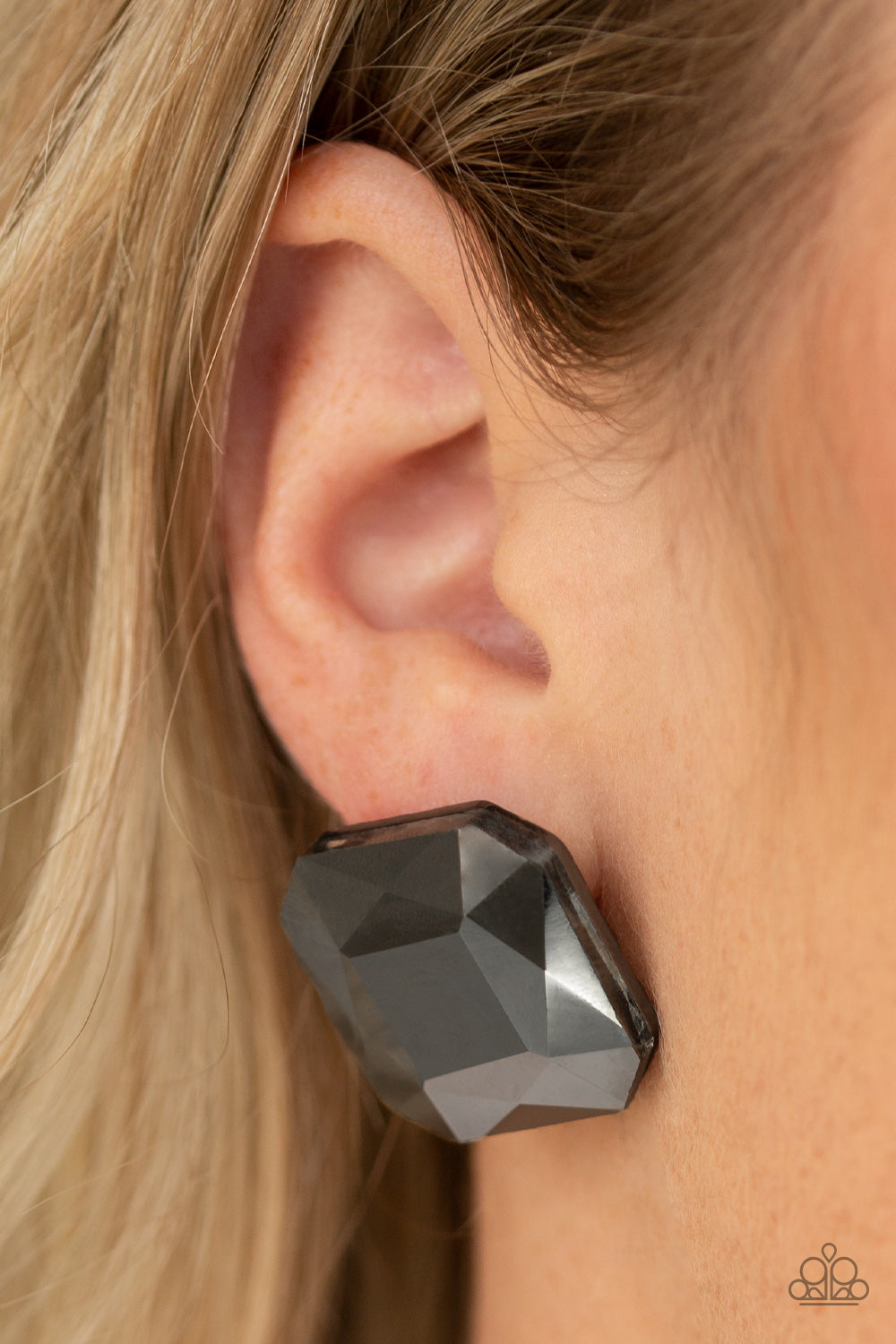 Paparazzi ~ Show Glow - Black Post Earrings