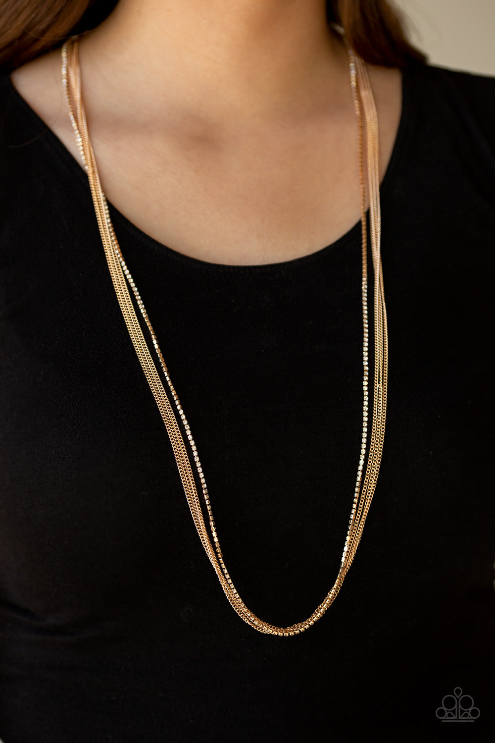 Paparazzi ~ SLEEK and Destroy - Gold Necklace