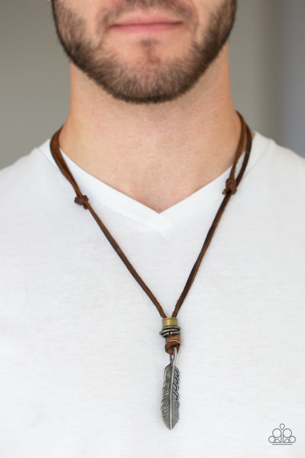 Paparazzi ~ That QUILL Be The Day - Brown Mens Necklace