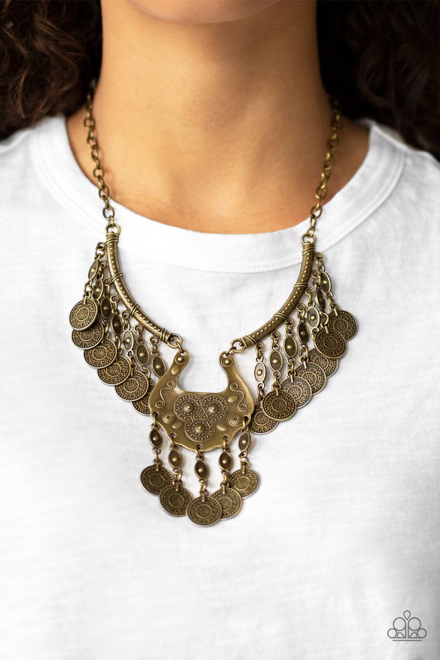 Paparazzi ~ Treasure Temptress - Brass Necklace