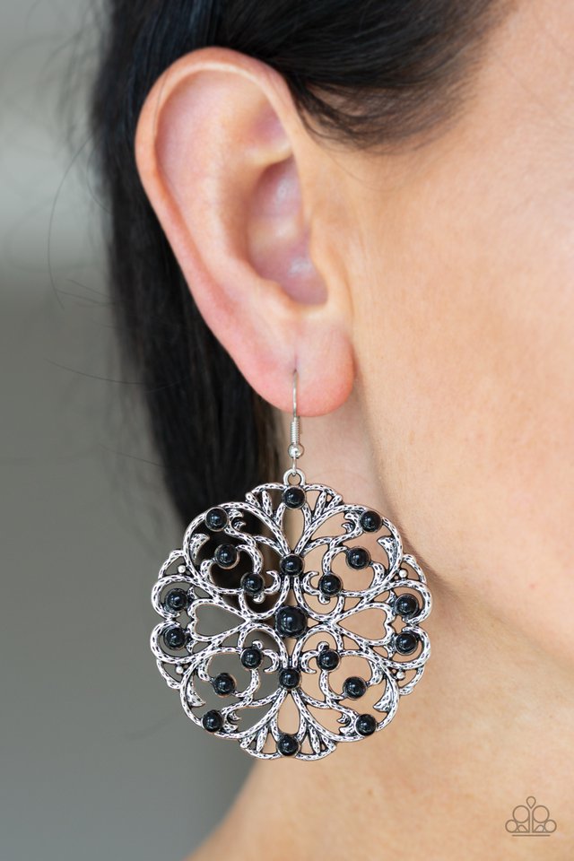 Paparazzi ~ Rainbow Dew - Black Earrings
