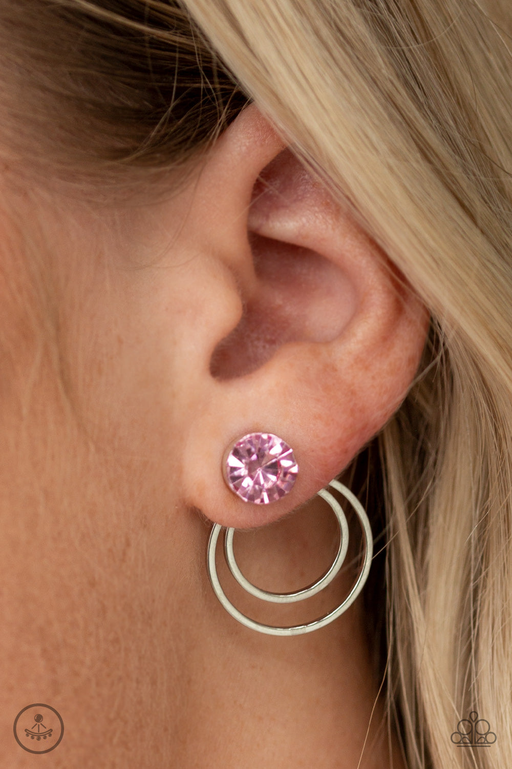Paparazzi ~ Word Gets Around - Pink Post Earrings