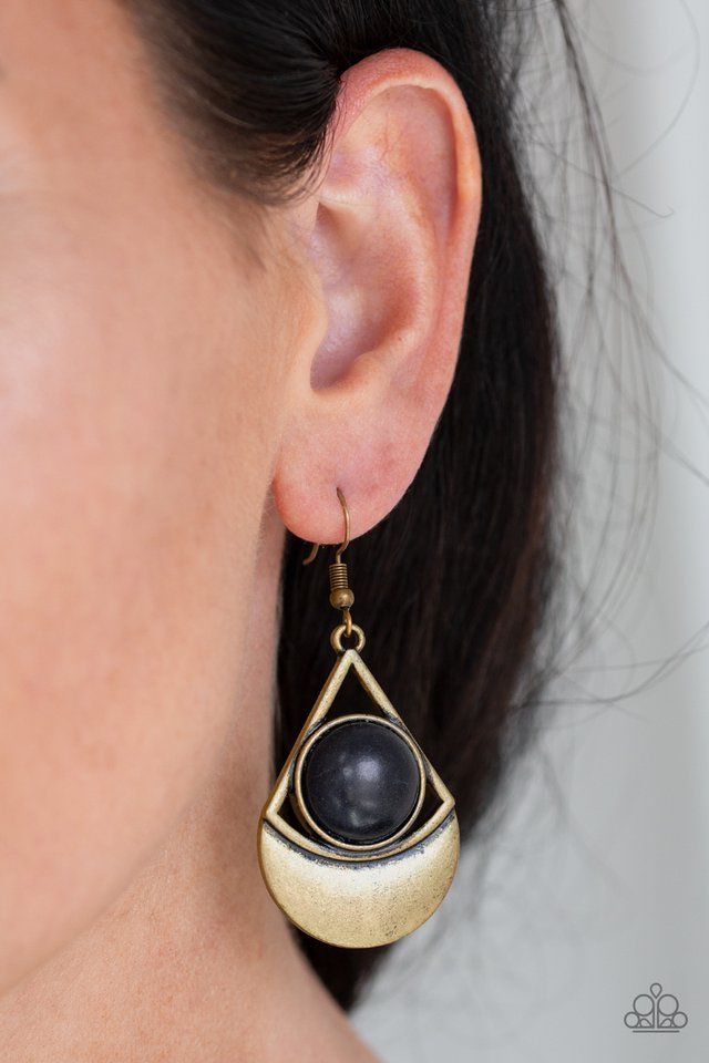 Paparazzi ~ Sonoran Sailing - Brass Earrings
