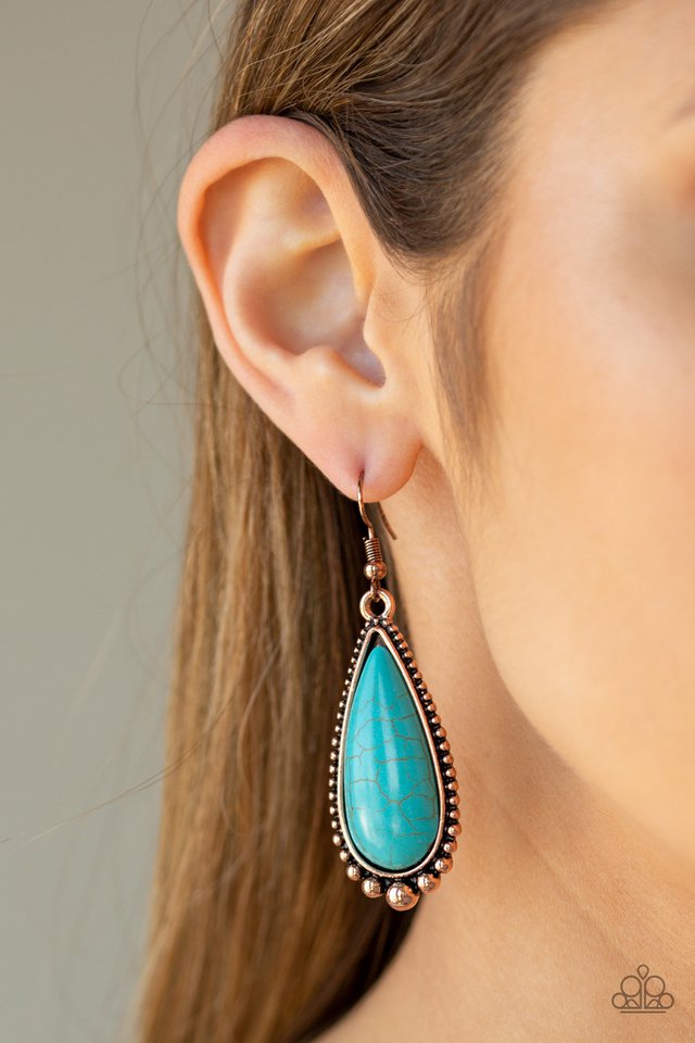 Paparazzi ~ Desert Quench - Copper Earrings