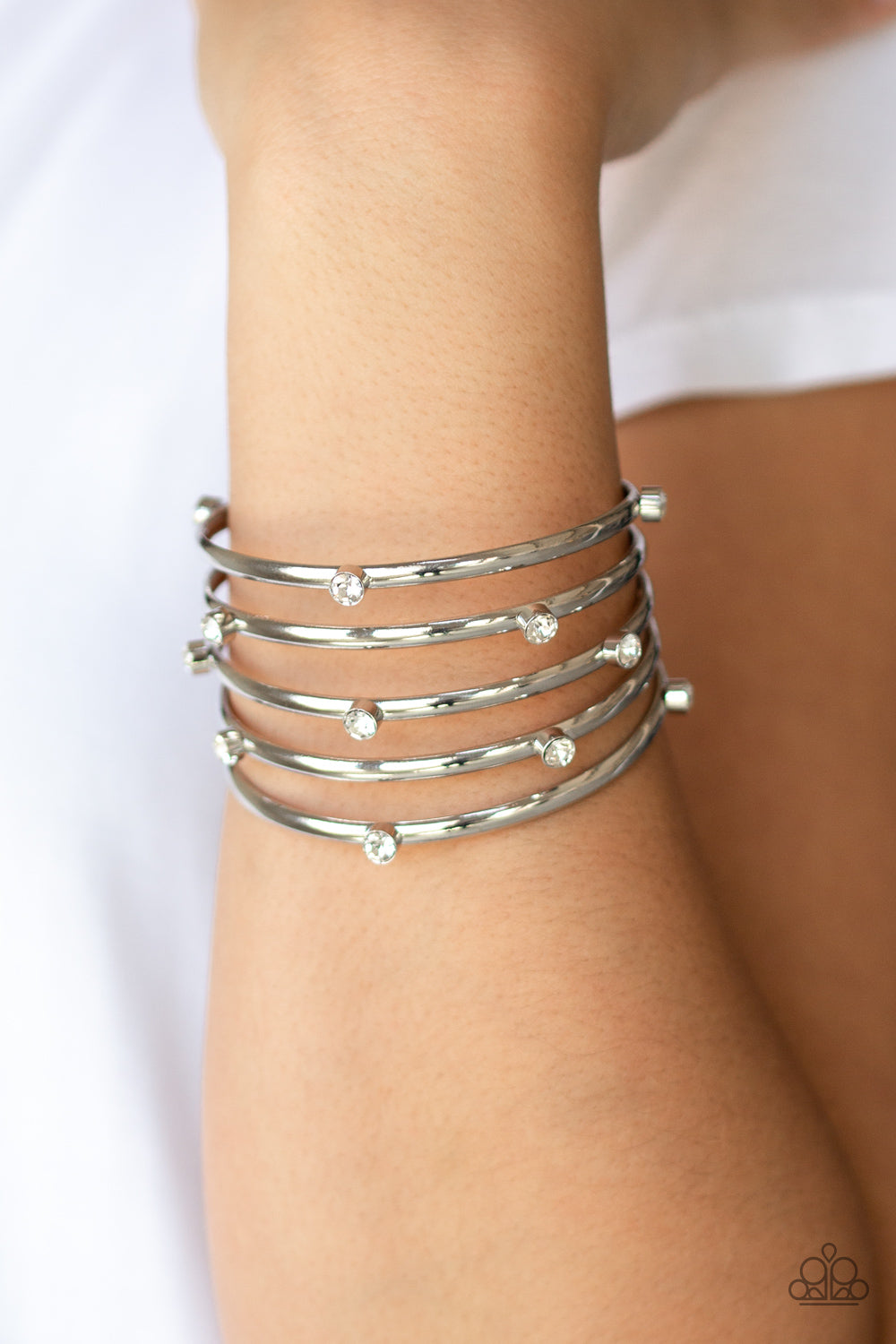 Paparazzi ~ Sugarlicious Sparkle - White Bracelet