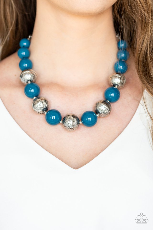 Paparazzi ~ Floral Fusion - Blue Necklace
