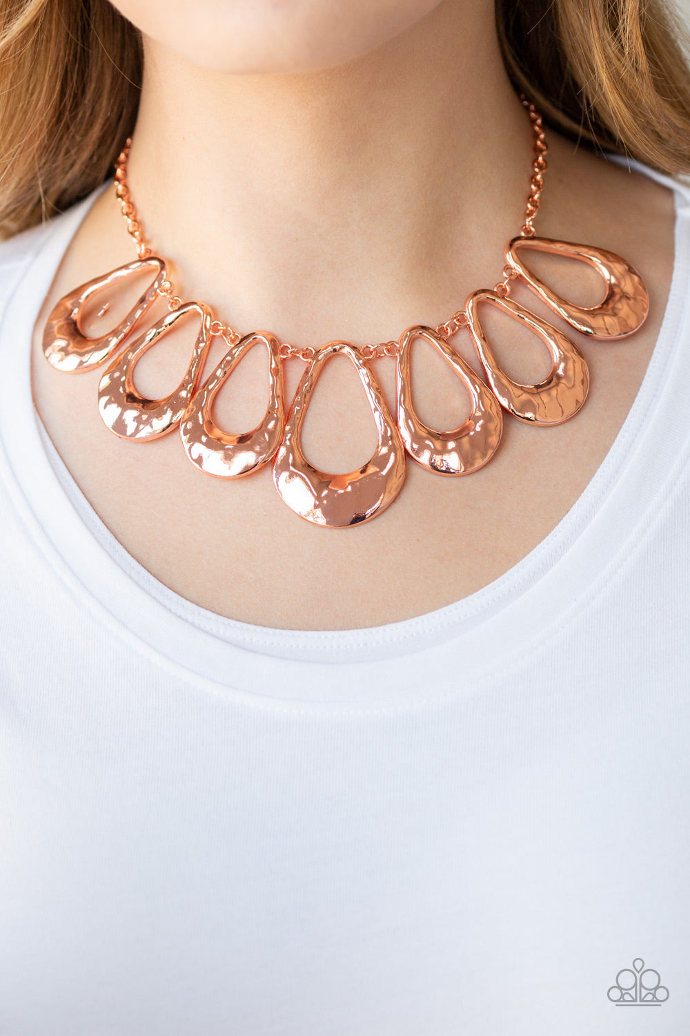 Paparazzi ~ Teardrop Envy - Copper Necklace
