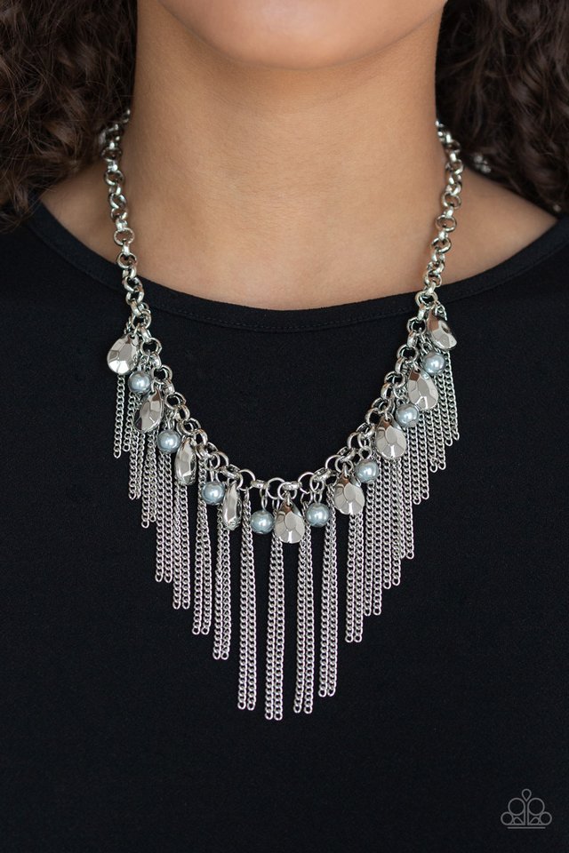 Paparazzi ~ Industrial Intensity - Silver Necklace