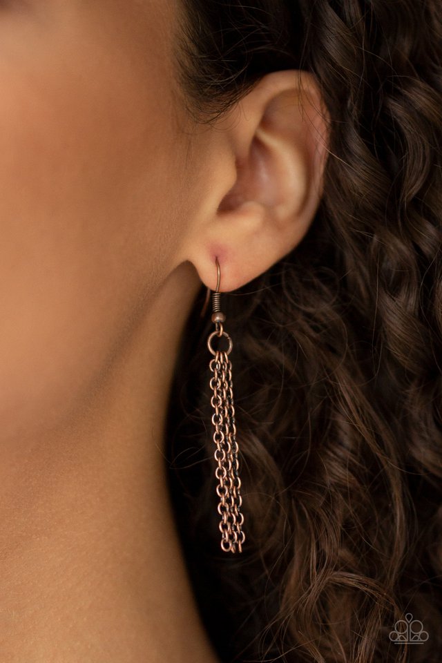Paparazzi ~ Optical Illusion - Copper Necklace