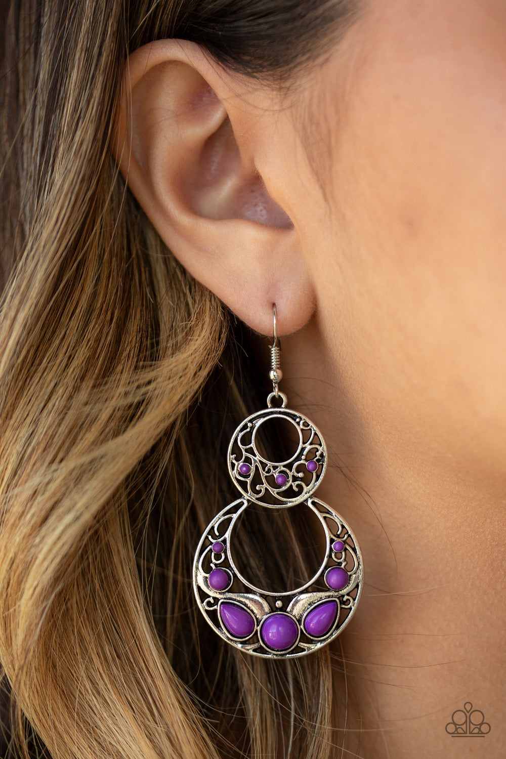Paparazzi ~ West Coast Whimsical - Purple Earrings