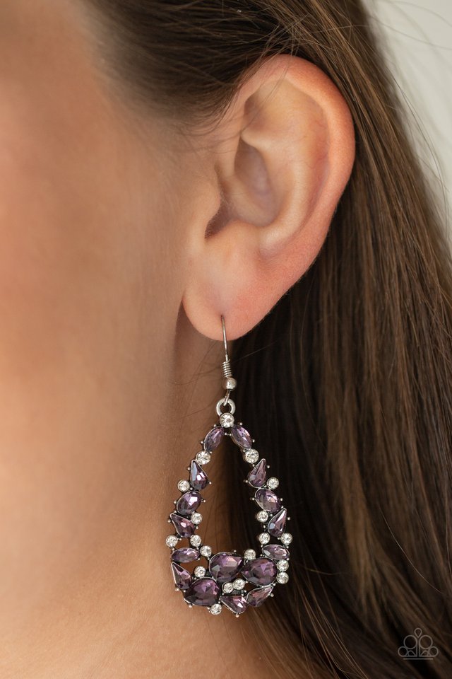 Paparazzi ~ To BEDAZZLE, Or Not To BEDAZZLE - Purple Earrings