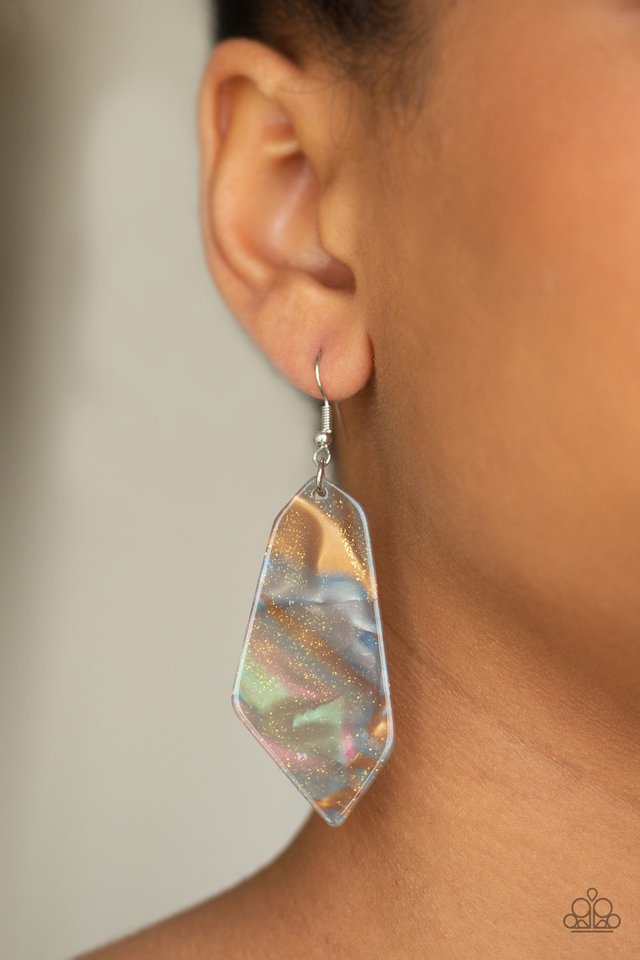Paparazzi ~ Walking On WATERCOLORS 2 - Multi Earrings