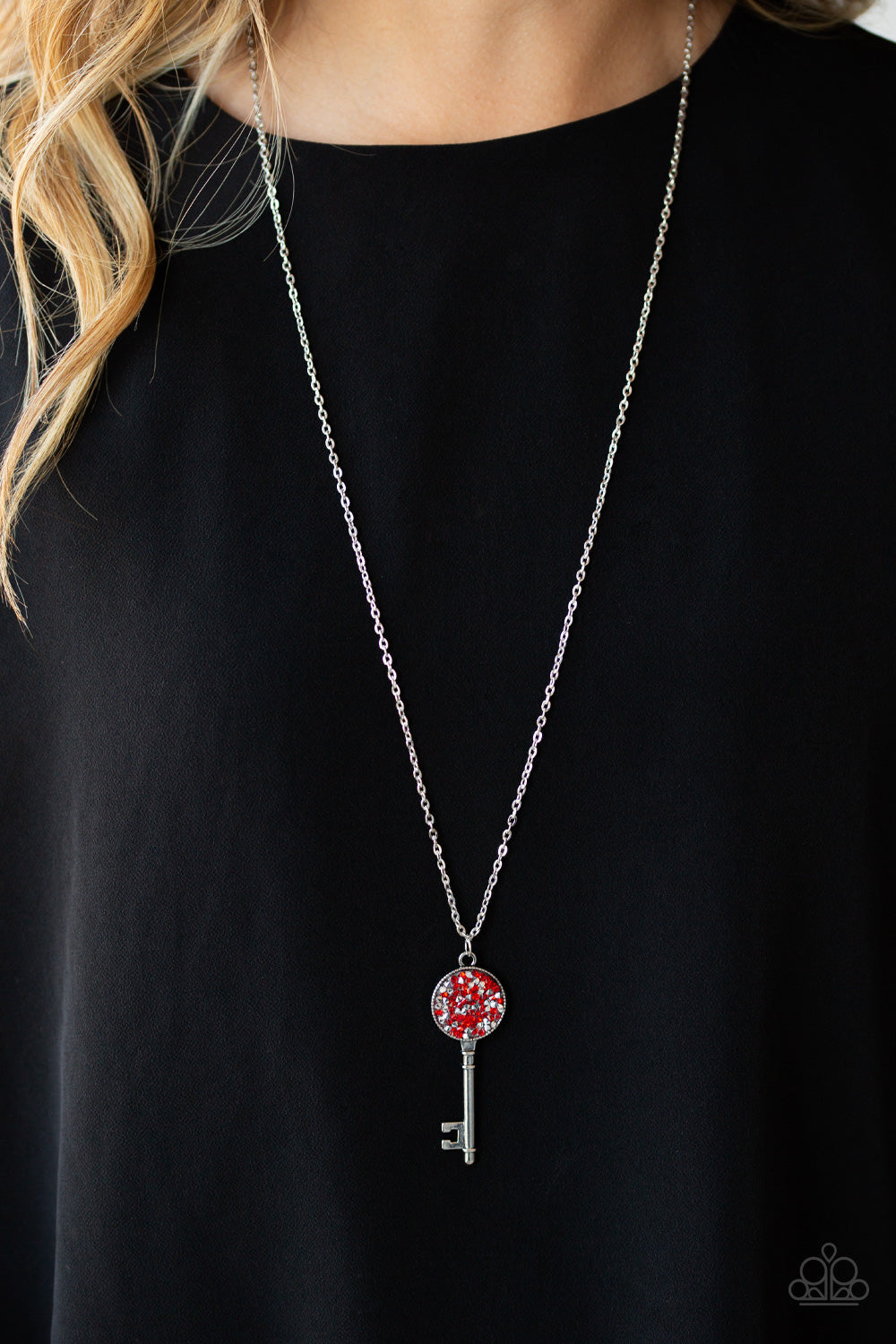 Paparazzi ~ Key Keepsake - Red Necklace