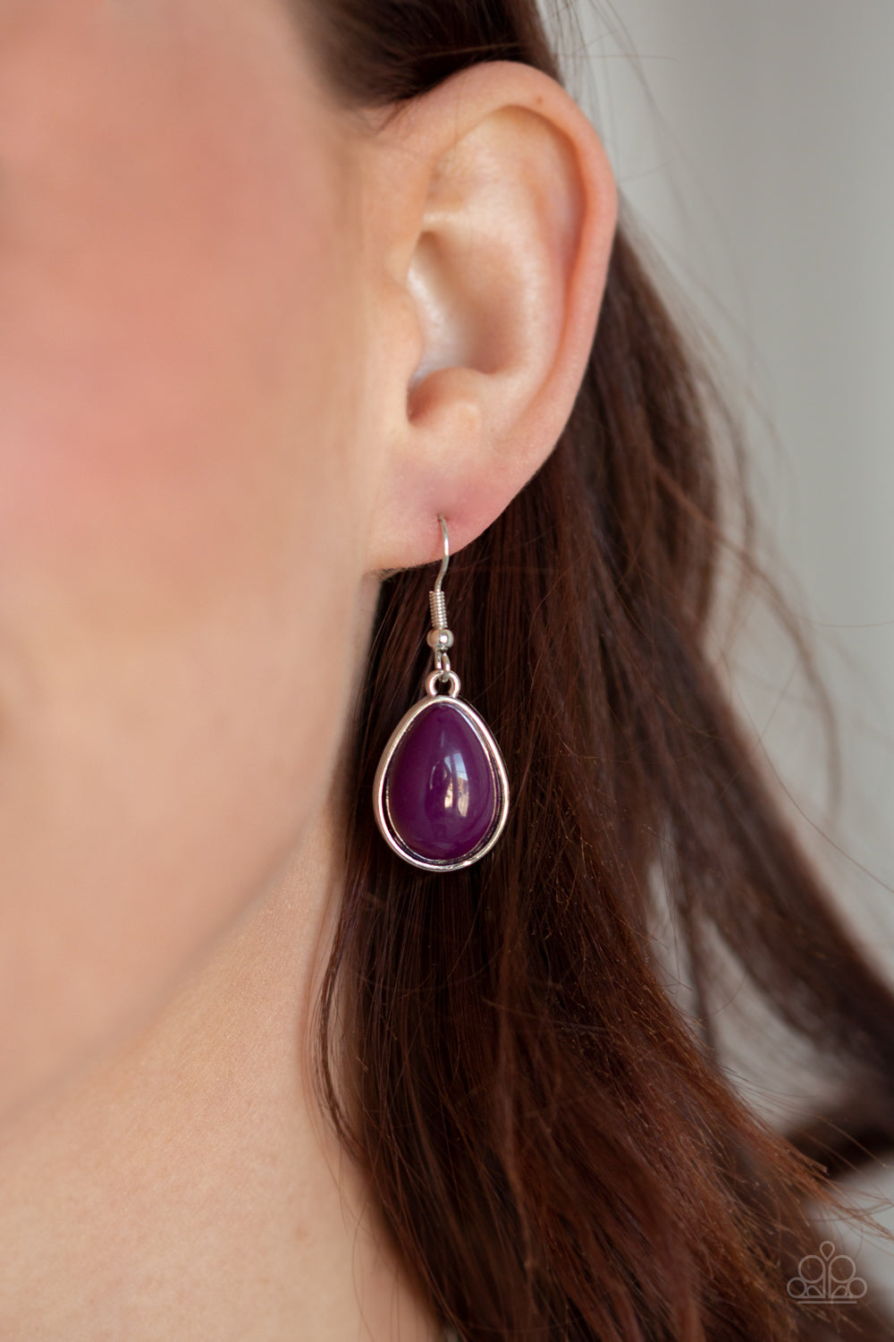 Paparazzi ~ Shop Til You TEARDROP - Purple Necklace
