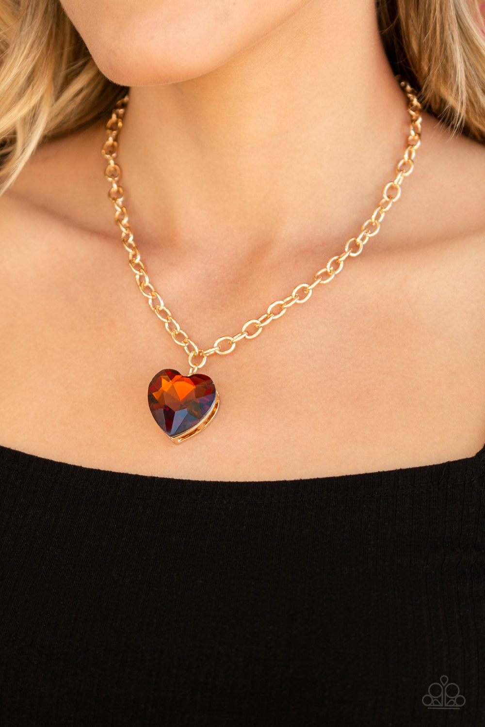 Paparazzi ~ Flirtatiously Flashy - Brown Necklace