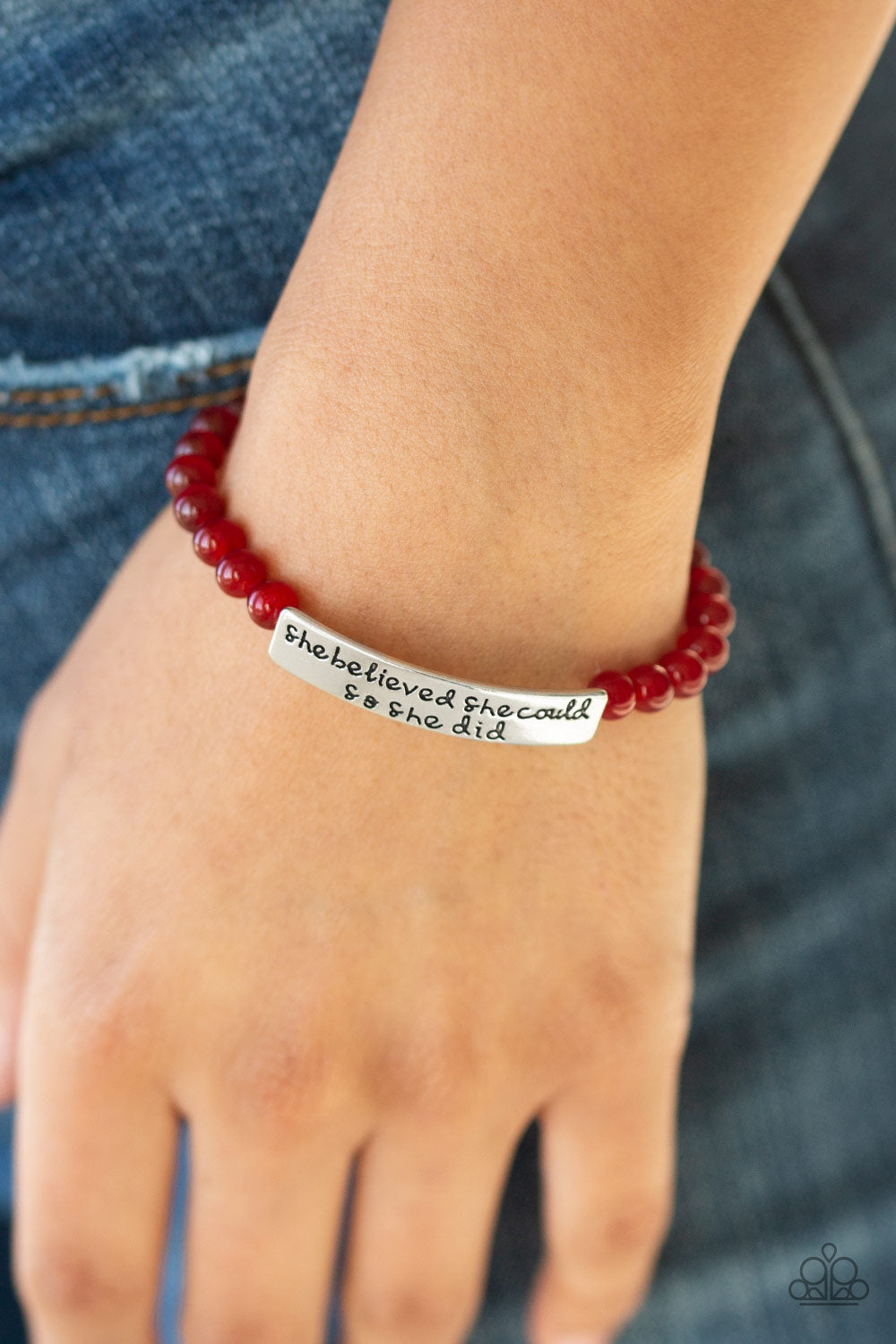 Paparazzi ~ So She Did - Red Bracelet