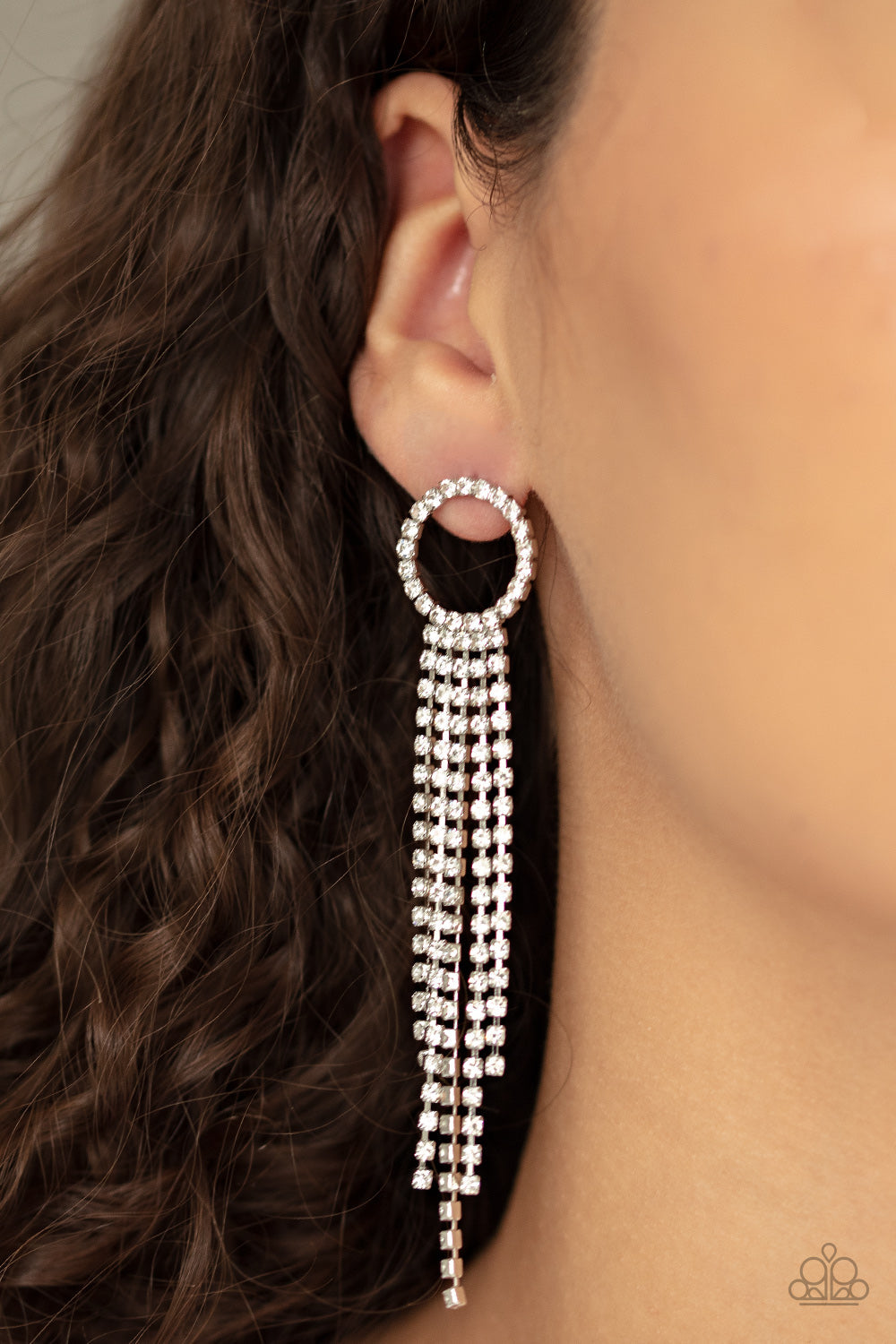 Paparazzi ~ Endless Sheen - White Post Earrings