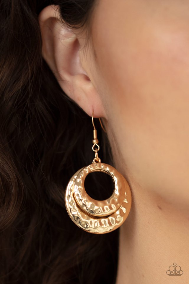 Paparazzi ~ Perfectly Imperfect - Gold Earrings
