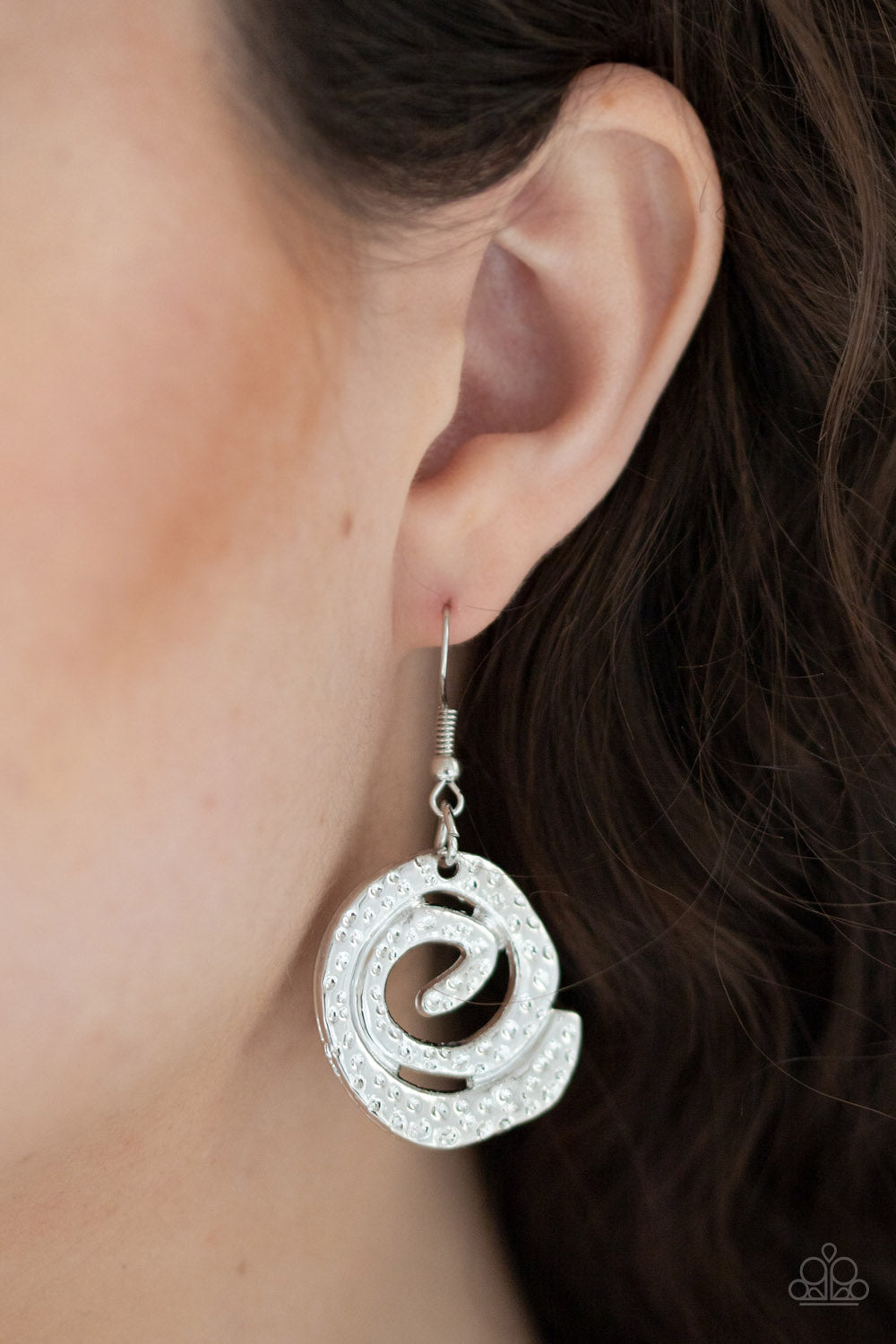 Paparazzi ~ Statement Swirl - Silver Necklace