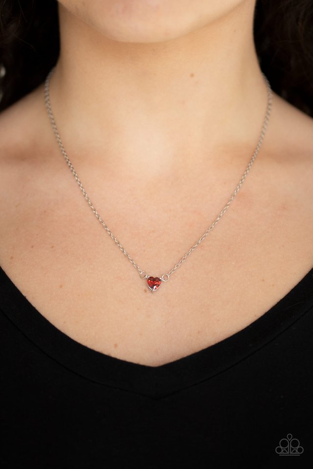 Paparazzi ~ Heartbeat Bling - Red Necklace
