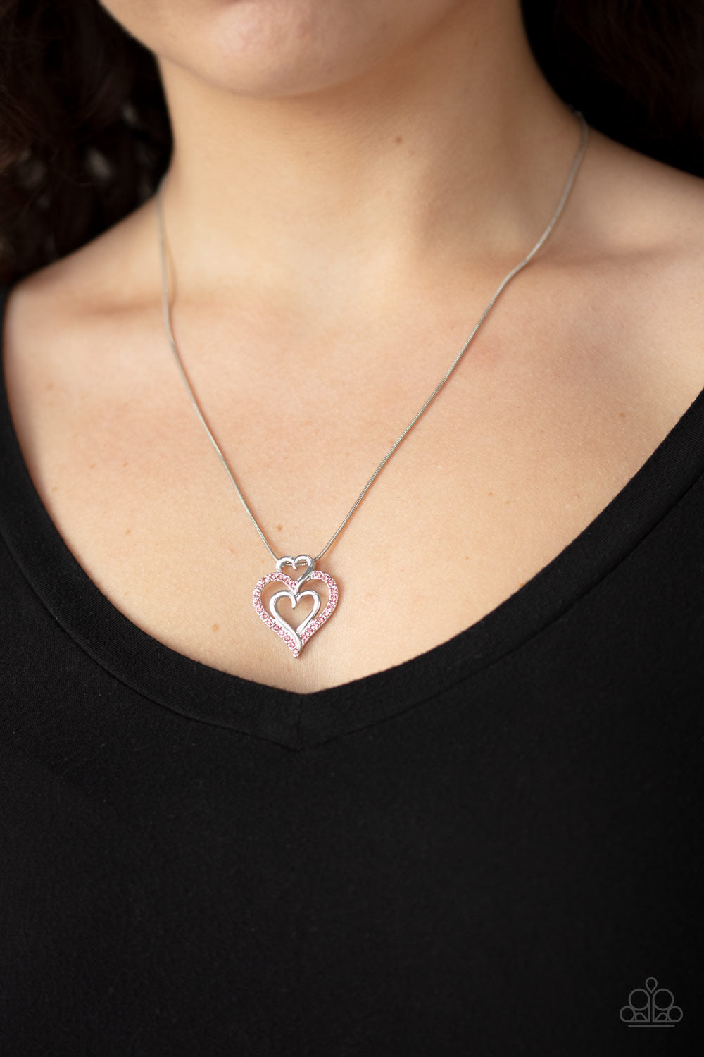 Paparazzi ~ Triple the Beat - Pink Necklace