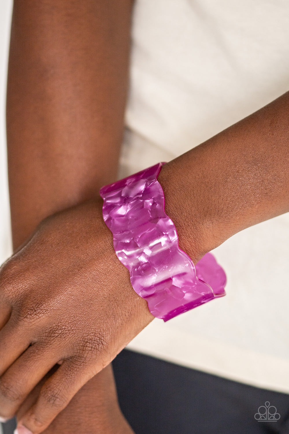 Paparazzi ~ Retro Ruffle - Purple Bracelet