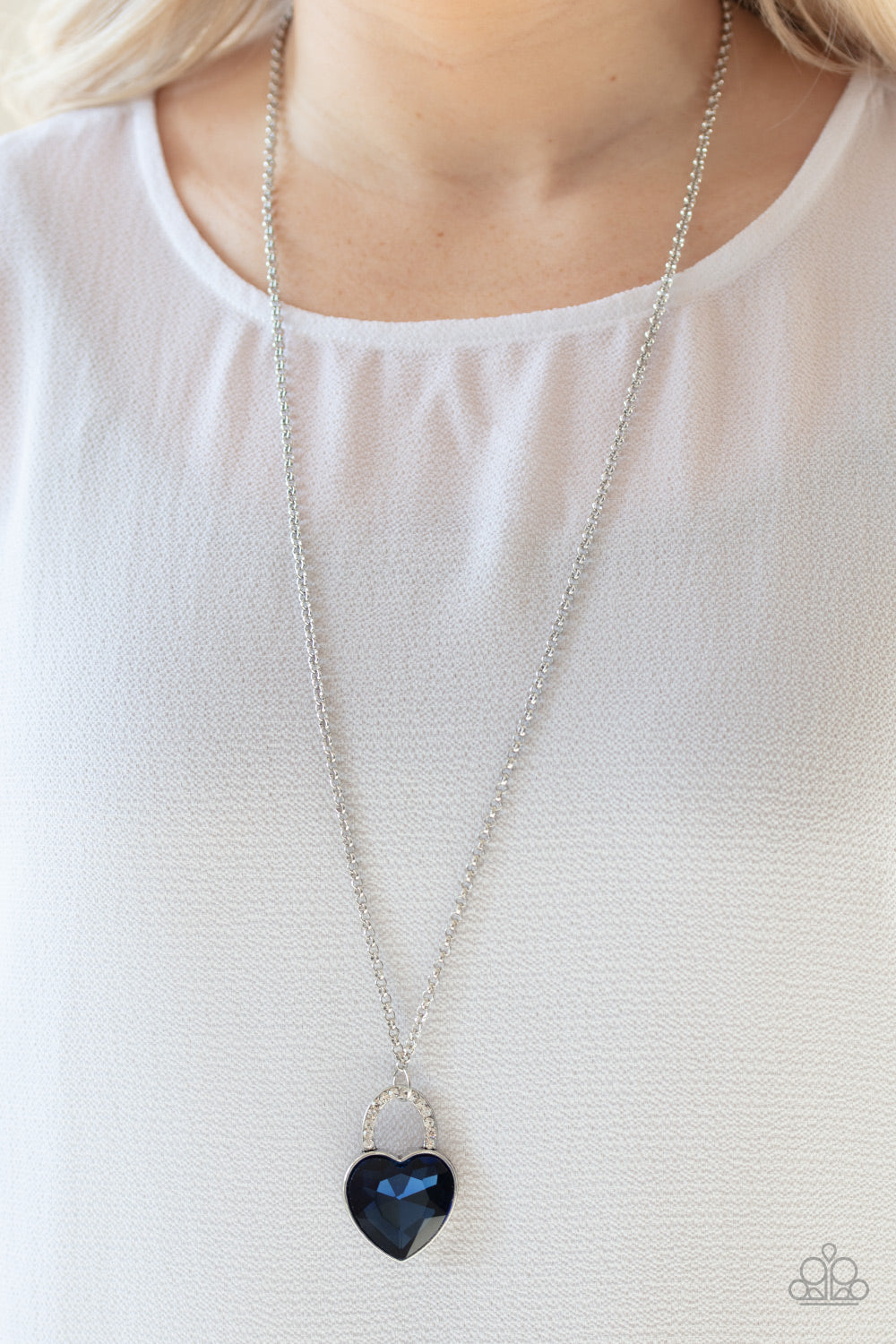 Paparazzi ~ Locked in Love - Blue Necklace