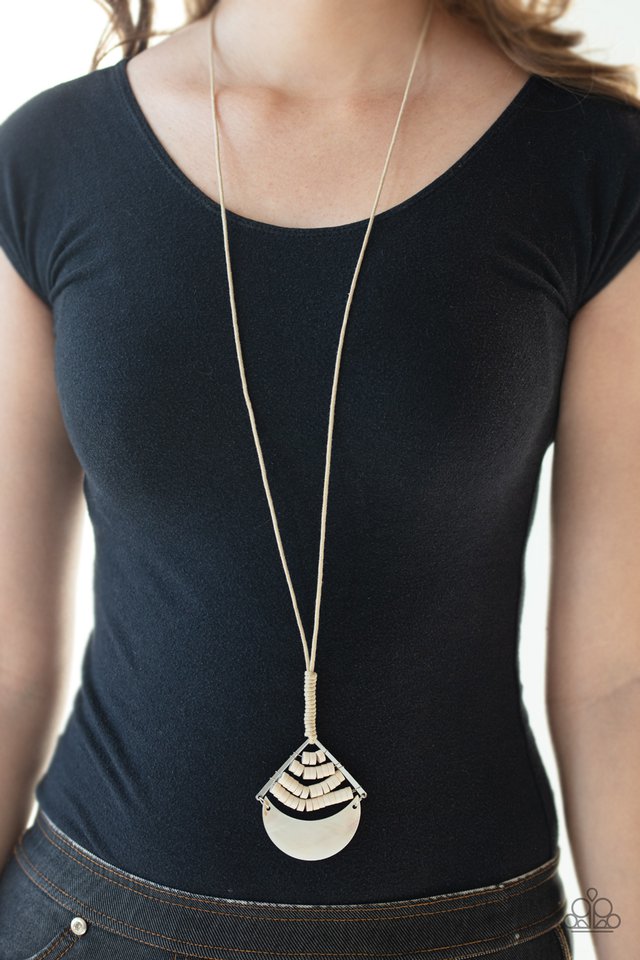 Paparazzi ~ Beach Beam - White Necklace