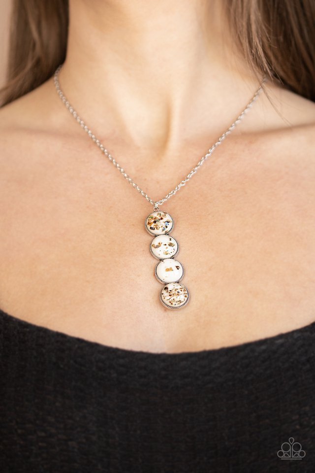 Paparazzi ~ Confetti and Cocktails - White Necklace