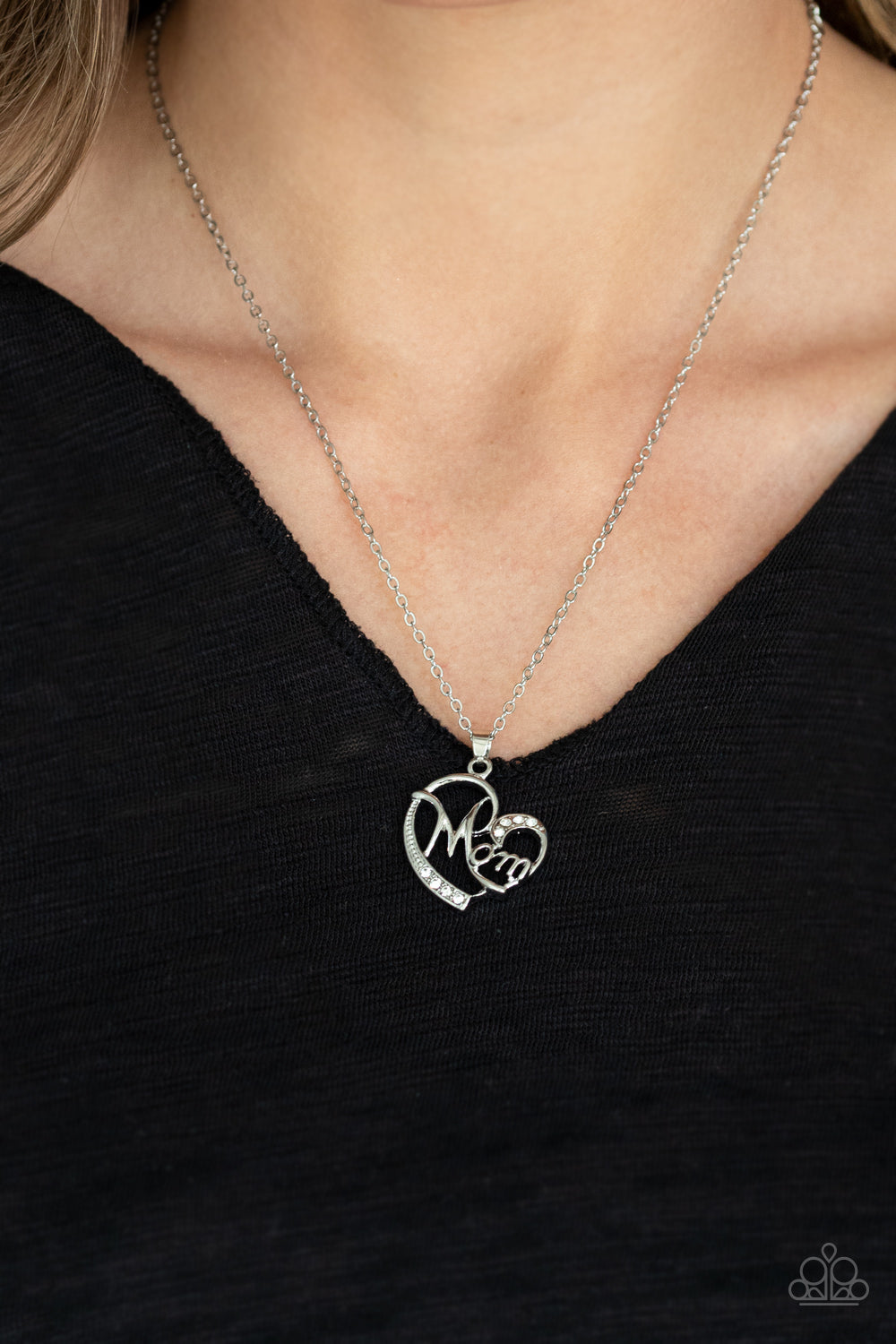 Paparazzi ~ Mom Moments - White Necklace