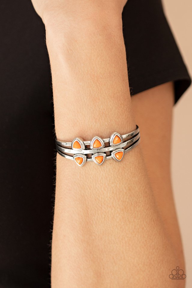 Paparazzi ~ Tribal Triad - Orange Bracelet