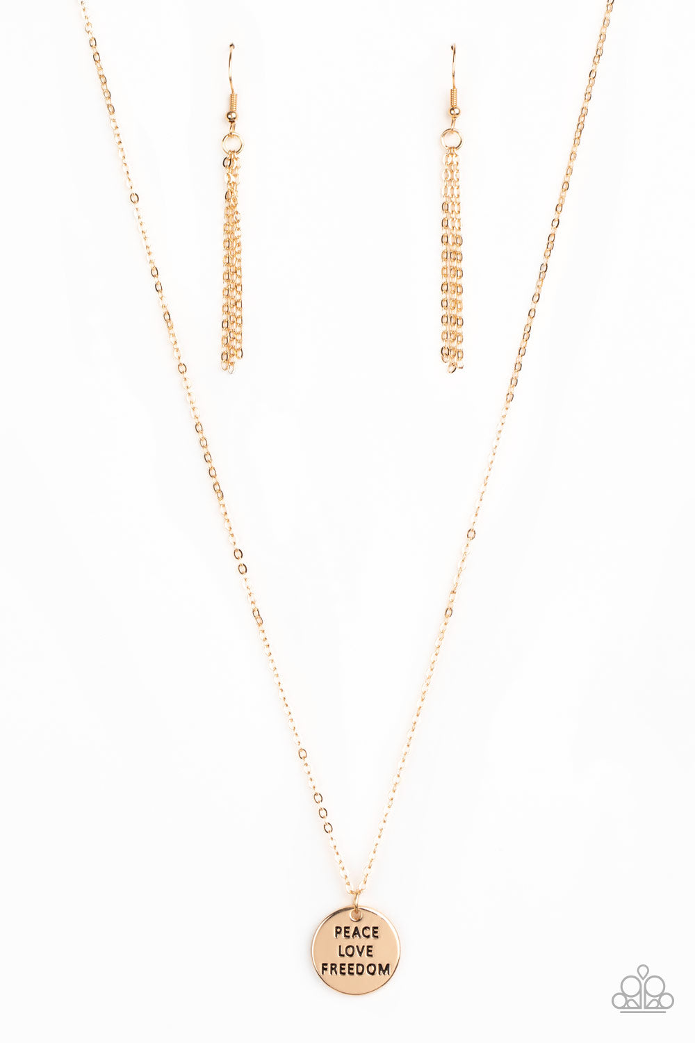 Paparazzi ~ Freedom Isnt Free - Gold Necklace