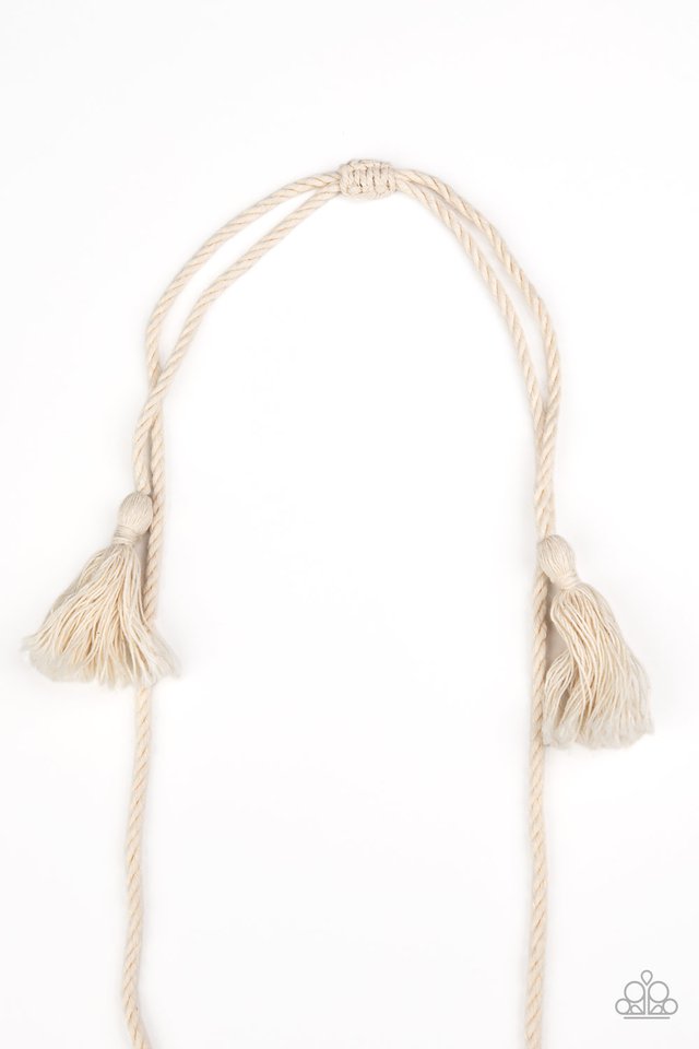 Paparazzi ~ Macrame Mantra - White Necklace