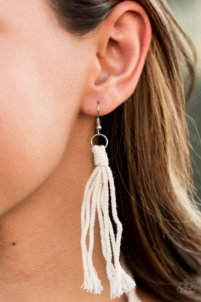 Paparazzi ~ Macrame Mantra - White Necklace