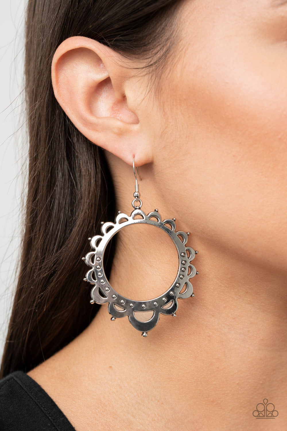 Paparazzi ~ Casually Capricious - Silver Earrings