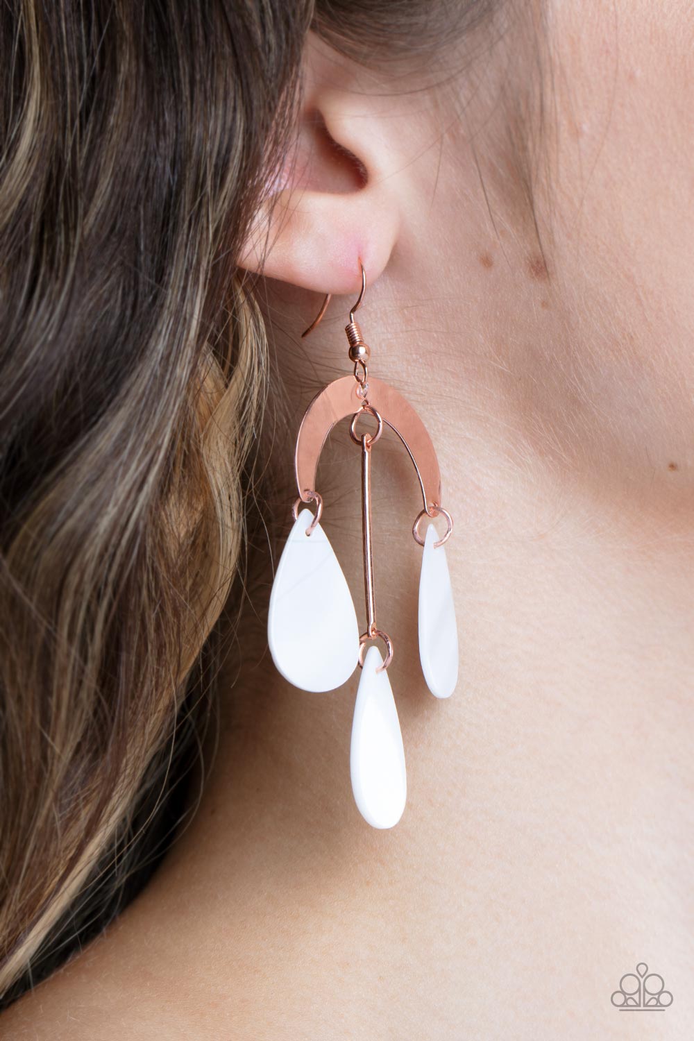 Paparazzi ~ Atlantis Ambience - Copper Earrings
