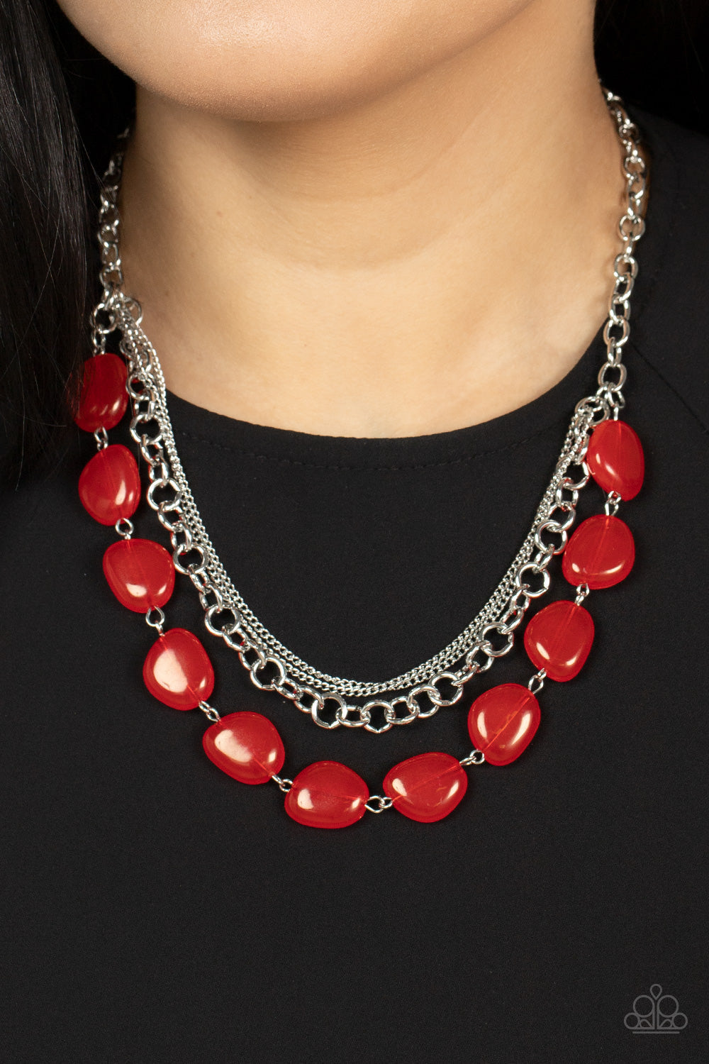 Paparazzi ~ Pumped Up Posh - Red Necklace