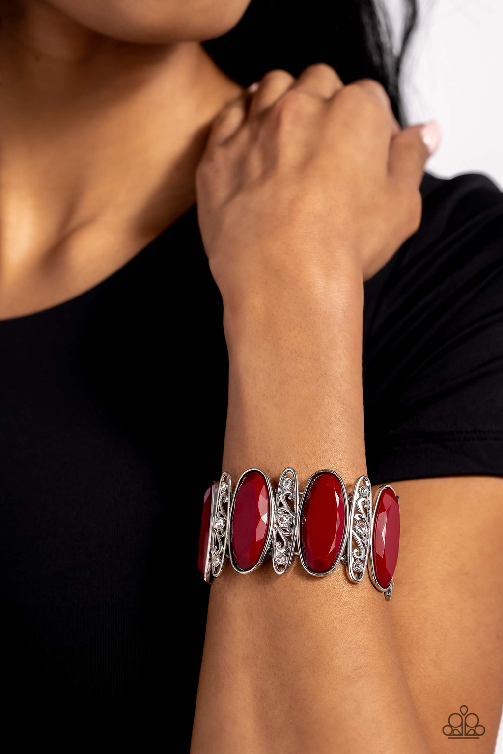 Paparazzi ~ Saturated Sparkle - Red Bracelet