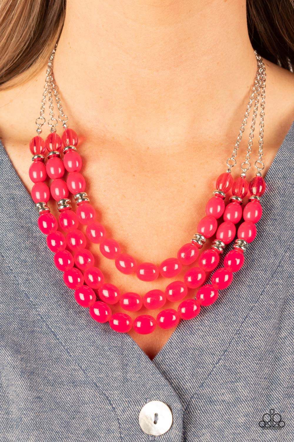 Paparazzi ~ Coastal Cruise - Pink Necklace