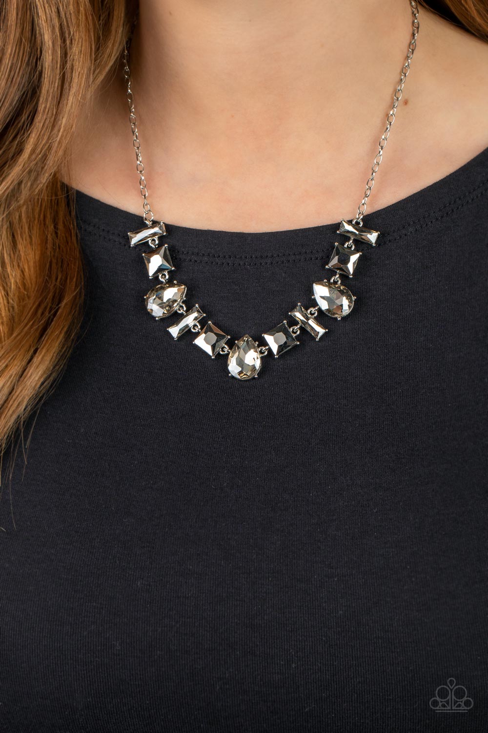 Paparazzi ~ Interstellar Ice - Silver Necklace