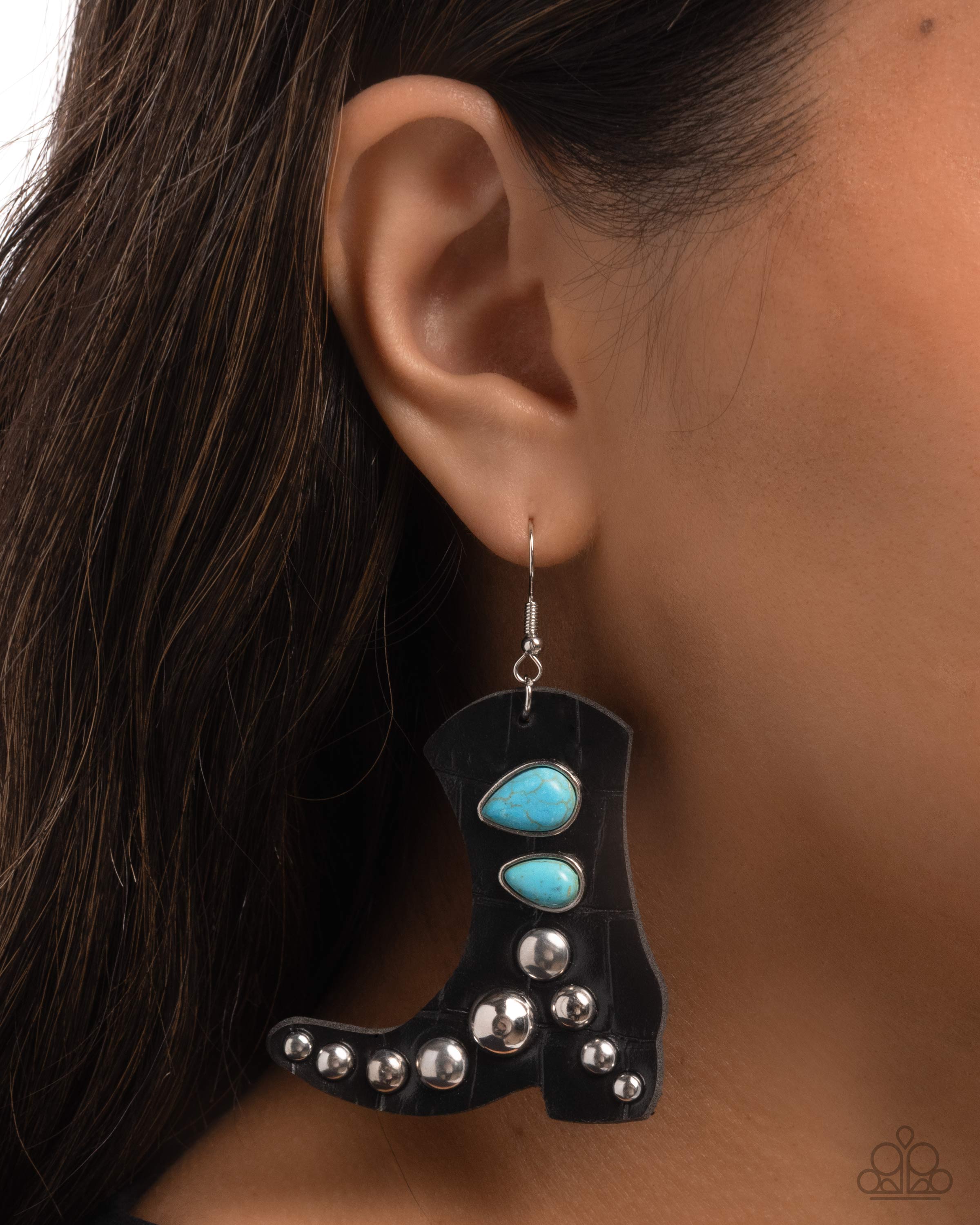 Paparazzi ~ These Boots Were Made for Dancing - Black Earrings