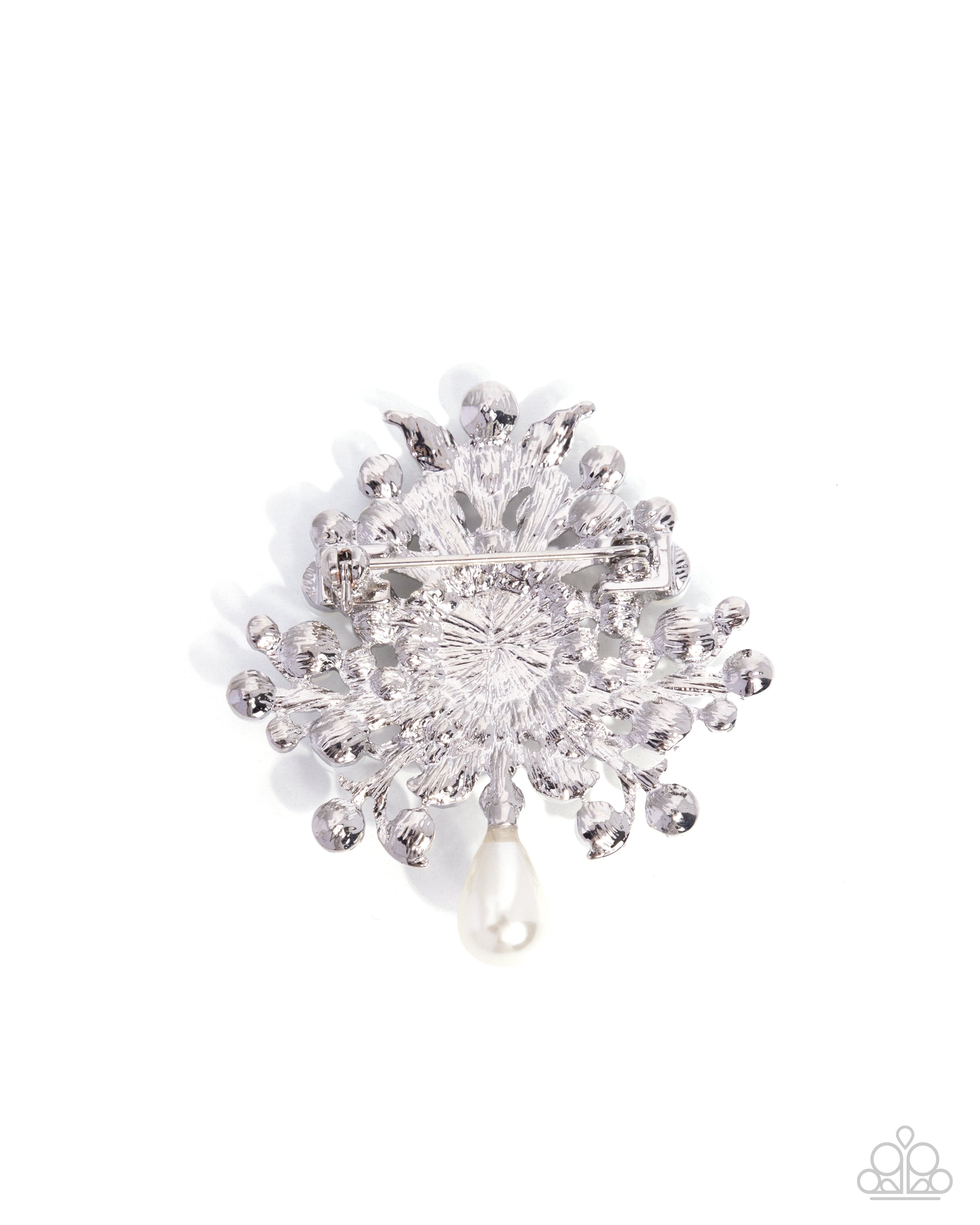 Paparazzi ~ Perennial Polish - White Brooch