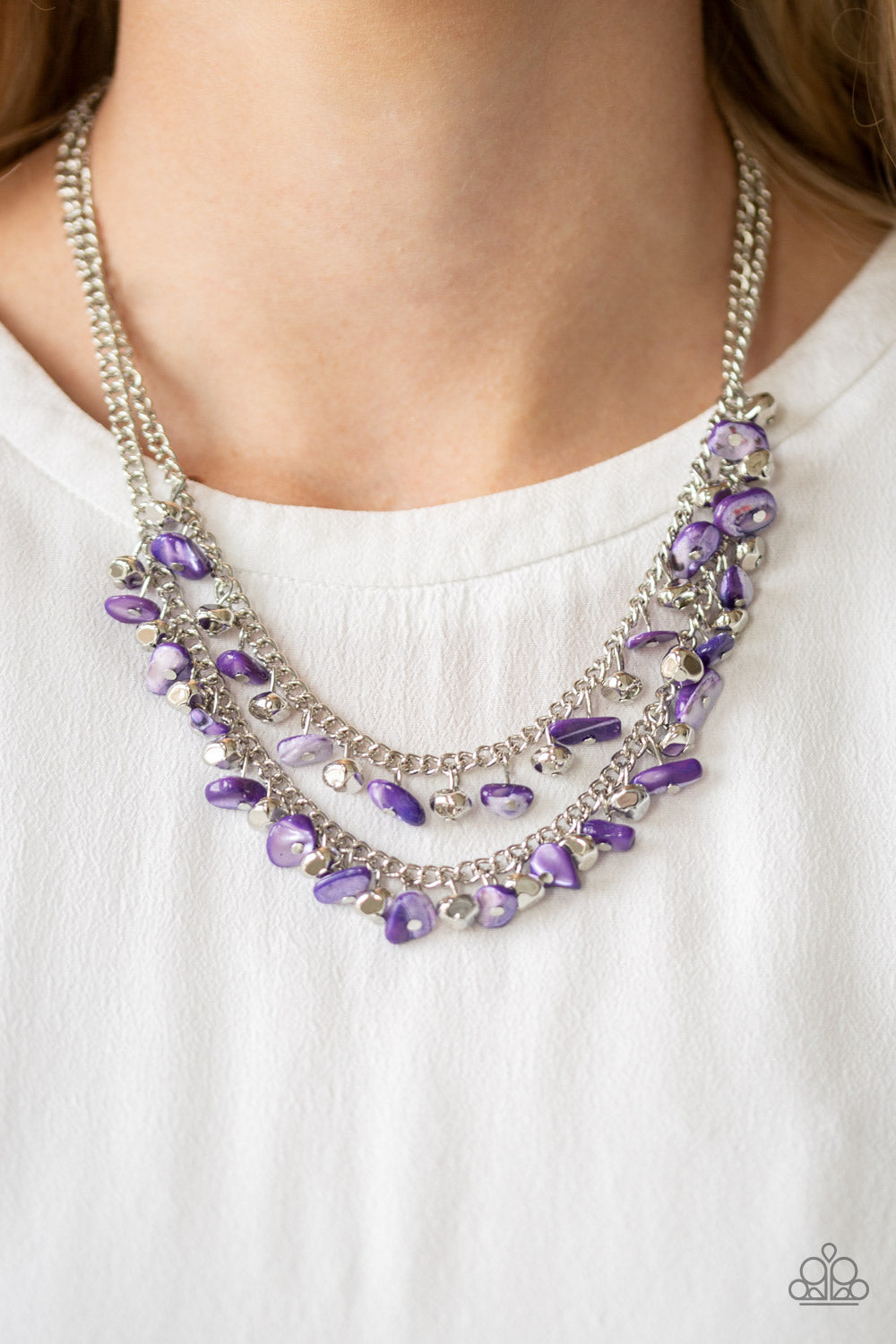 Paparazzi ~ Pebble Pioneer - Purple Necklace