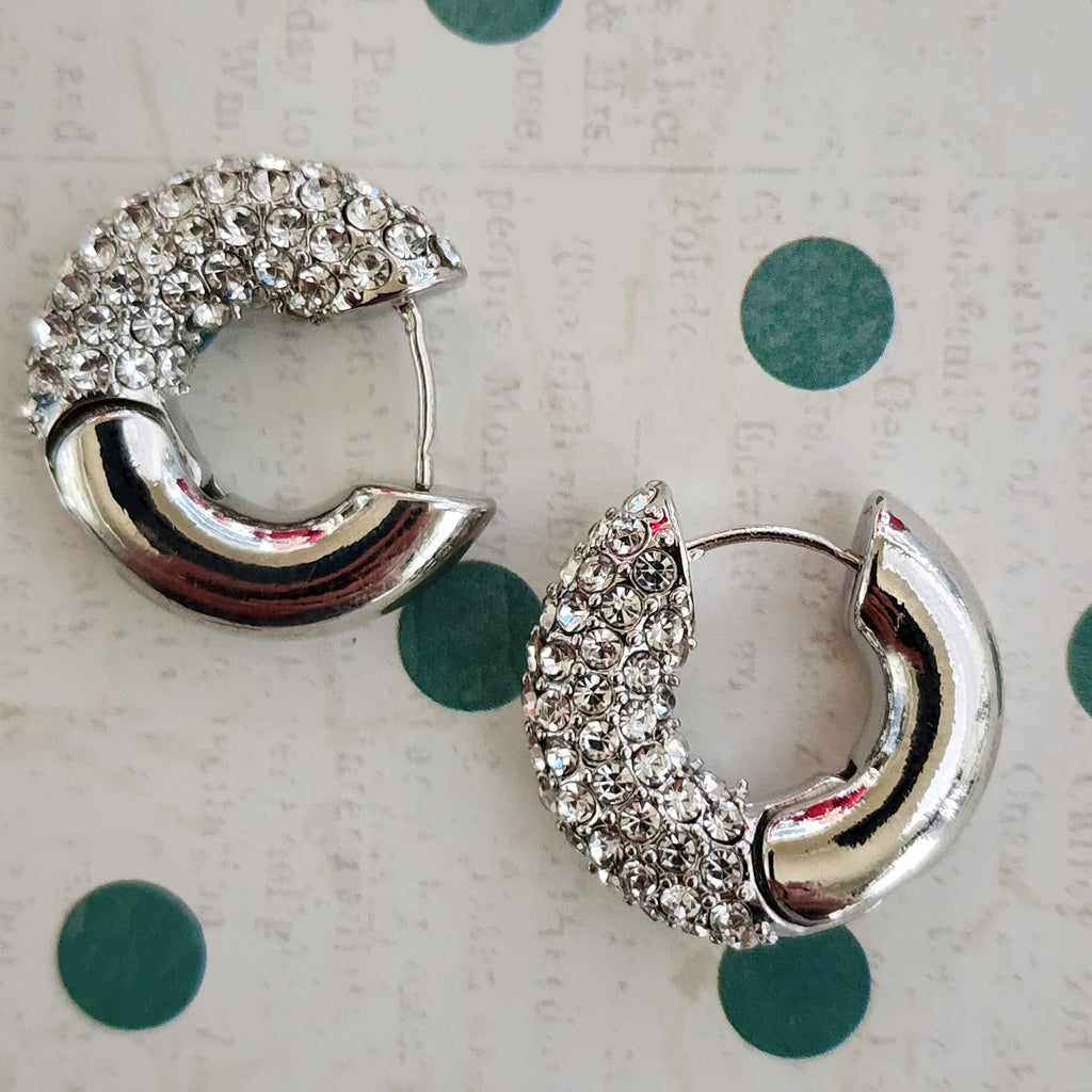 Paparazzi ~ Combustible Confidence - White Earrings
