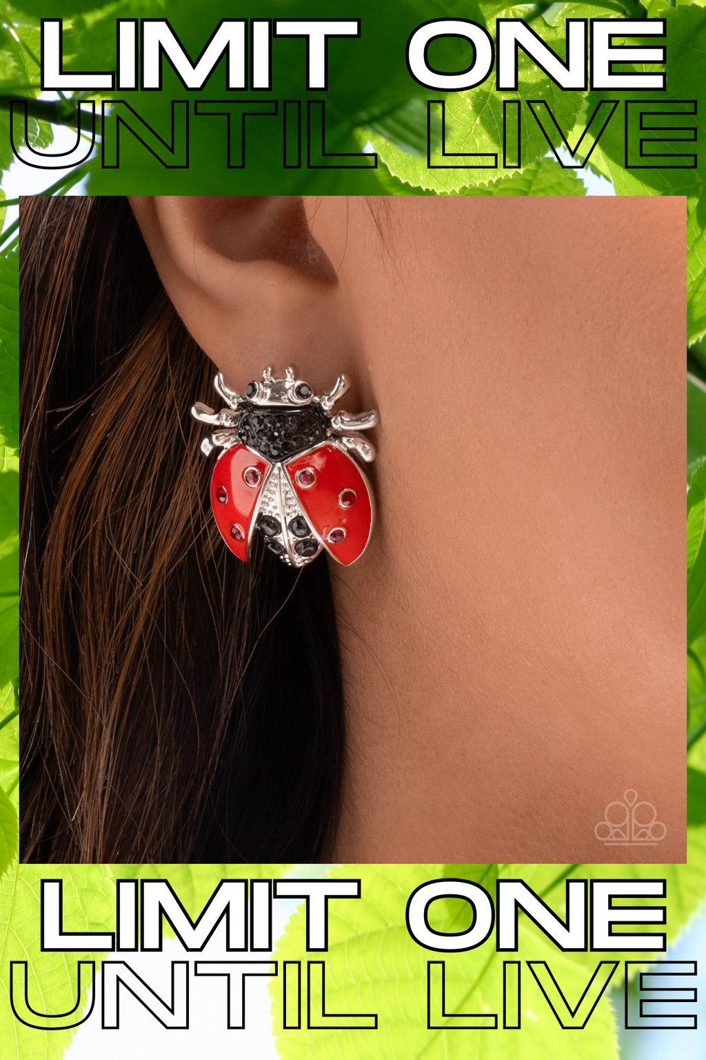 Paparazzi ~ Lavish Ladybug - Red Post Earrings